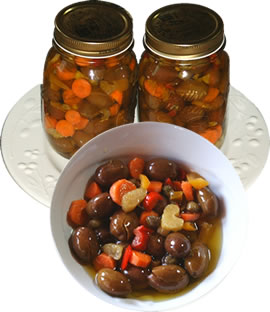 Olive verdi in salamoia siciliane - ricetta tipica siciliana ingredienti: